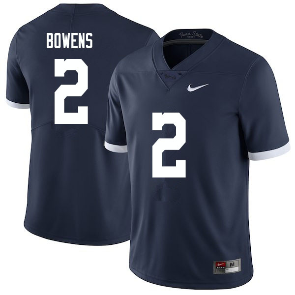 Men #2 Micah Bowens Penn State Nittany Lions College Football Jerseys Sale-Retro